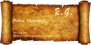 Reha Gyöngyi névjegykártya