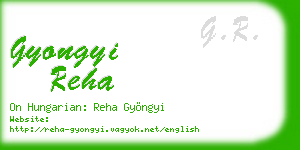 gyongyi reha business card