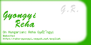 gyongyi reha business card
